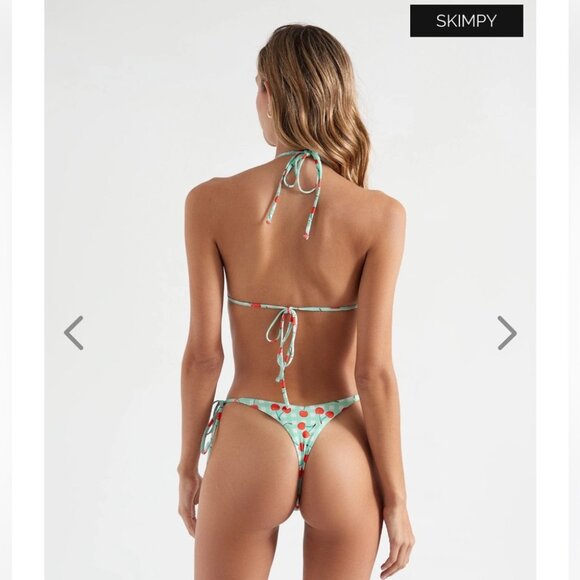 NWT OneOne Swimwear Bikini Set Cherry Crush Ariel Sexy Cute Cherries New Pattern - Picture 10 of 10